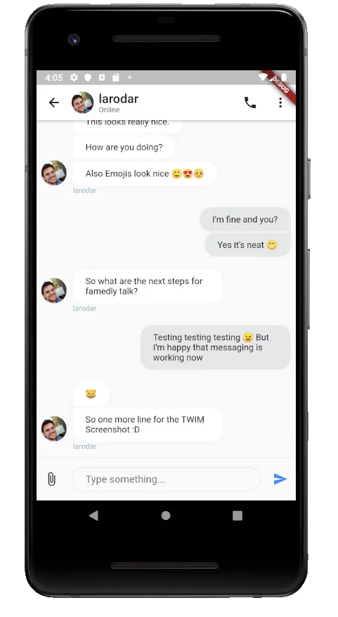 famedly talk screenshot